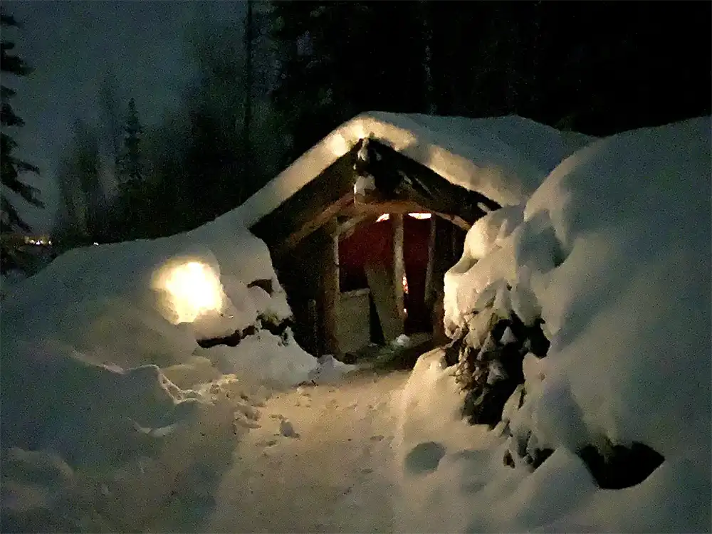 Snow covered structure