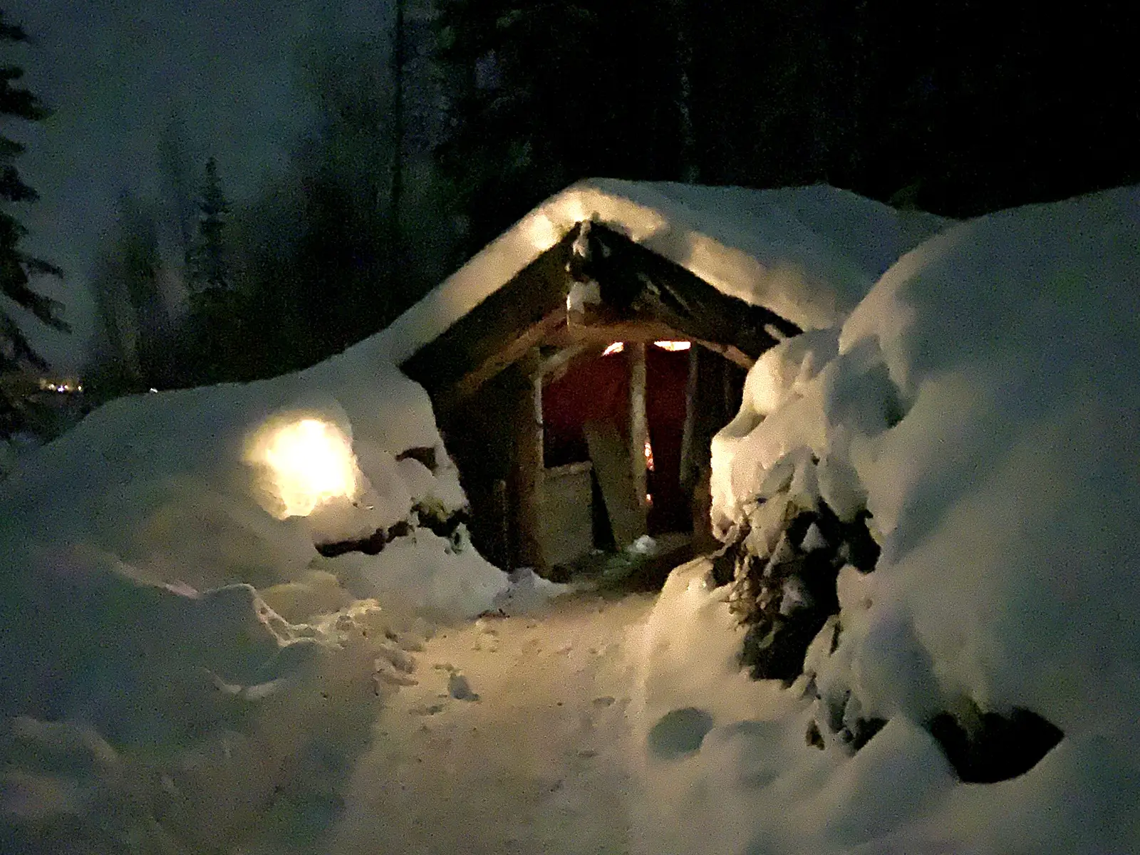 Snow covered structure